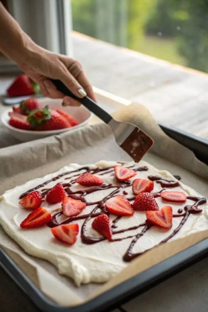 strawberry chocolate greek yogurt bark