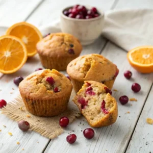 vegan cranberry orange muffins