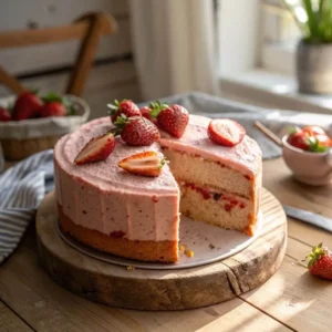 vegan strawberry cake